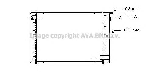 Радиатор, охлаждение двигателя AVA QUALITY COOLING VO2022