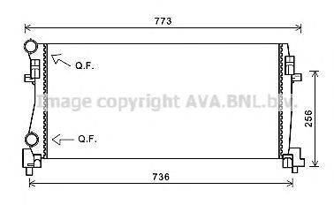 Радиатор, охлаждение двигателя AVA QUALITY COOLING VW2340