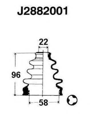 Комплект пылника, приводной вал NIPPARTS J2882001