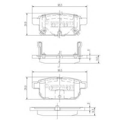 Комплект тормозных колодок, дисковый тормоз NIPPARTS N3618002