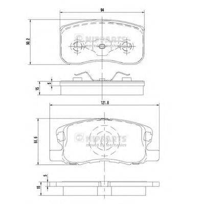 Комплект тормозных колодок, дисковый тормоз NIPPARTS N3605053