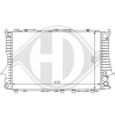 Радиатор, охлаждение двигателя DIEDERICHS 8101141