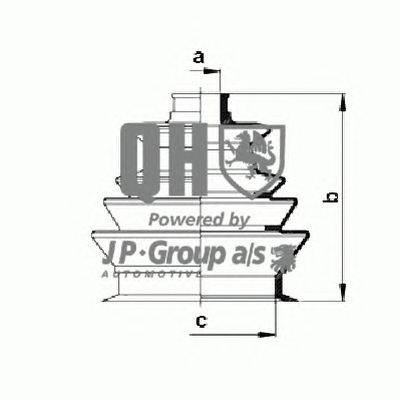 Комплект пылника, приводной вал JP GROUP QJB124