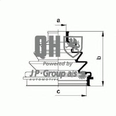 Комплект пылника, приводной вал JP GROUP QJB576