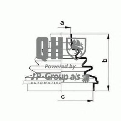 Комплект пылника, приводной вал JP GROUP QJB2722