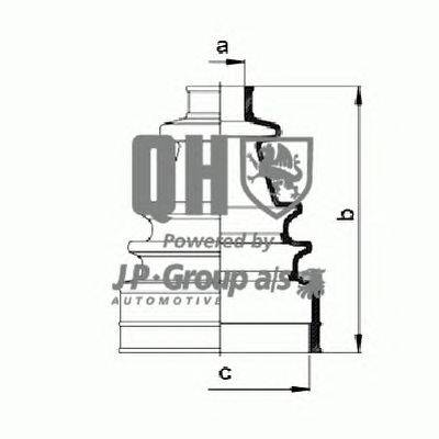 Комплект пылника, приводной вал JP GROUP QJB197