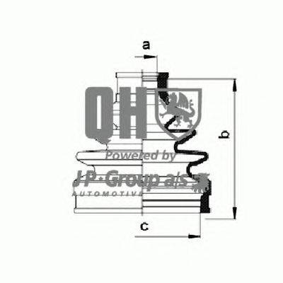 Комплект пылника, приводной вал JP GROUP QJB922