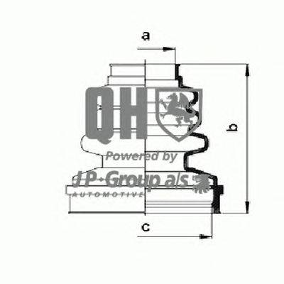 Комплект пылника, приводной вал JP GROUP QJB780
