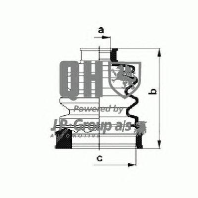 Комплект пылника, приводной вал JP GROUP QJB401