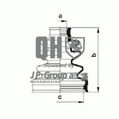 Комплект пылника, приводной вал JP GROUP QJB975