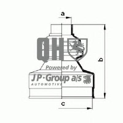 Комплект пылника, приводной вал JP GROUP QJB759