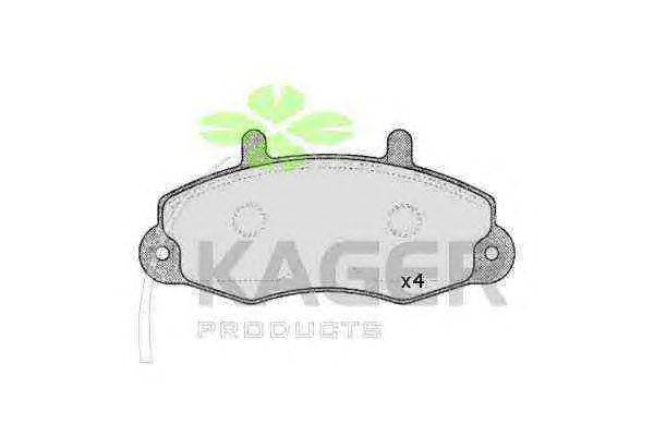 Комплект тормозных колодок, дисковый тормоз KAGER 35-0303
