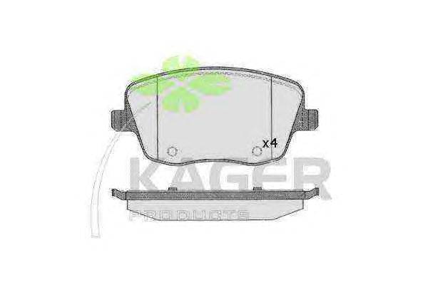 Комплект тормозных колодок, дисковый тормоз KAGER 35-0560