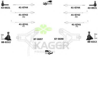 Подвеска колеса KAGER 800293