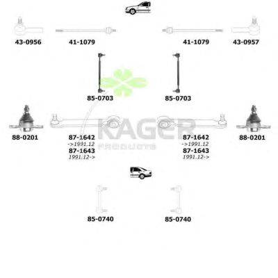 Подвеска колеса KAGER 800303