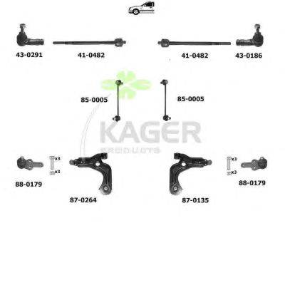 Подвеска колеса KAGER 800318