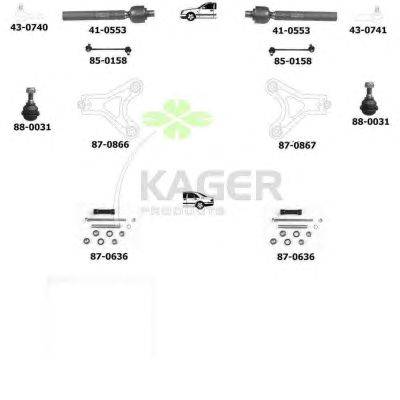 Подвеска колеса KAGER 800341
