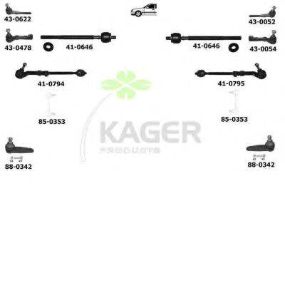 Подвеска колеса KAGER 800798