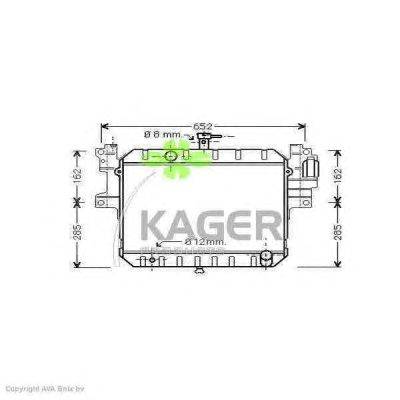 Радиатор, охлаждение двигателя KAGER 31-0293