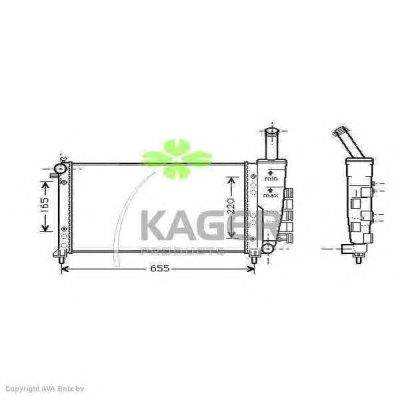 Радиатор, охлаждение двигателя KAGER 31-0448