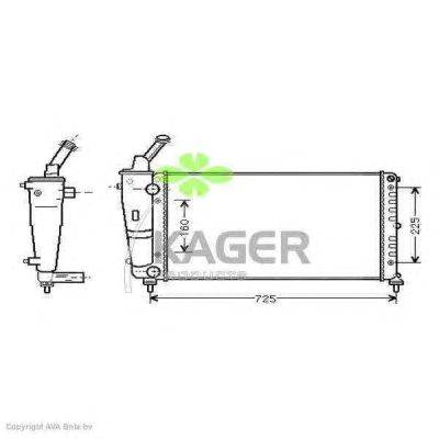 Радиатор, охлаждение двигателя KAGER 310573