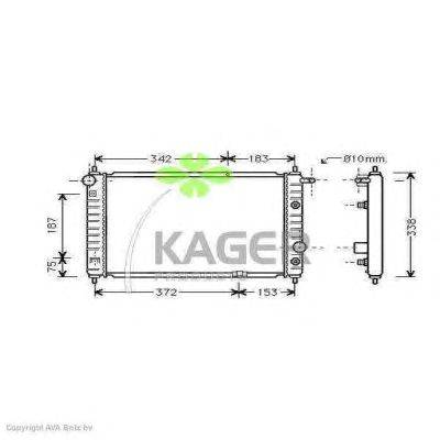 Радиатор, охлаждение двигателя KAGER 31-2669