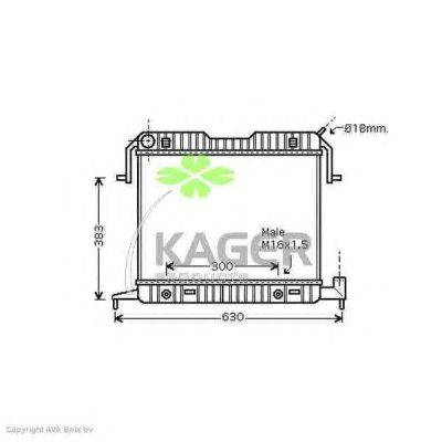 Радиатор, охлаждение двигателя KAGER 31-2779