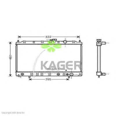 Радиатор, охлаждение двигателя KAGER 31-3227