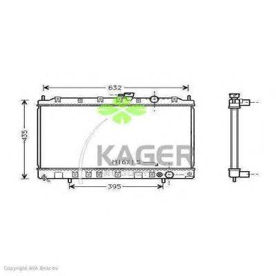 Радиатор, охлаждение двигателя KAGER 31-3235