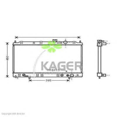 Радиатор, охлаждение двигателя KAGER 31-3236