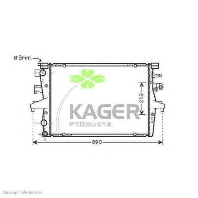 Радиатор, охлаждение двигателя KAGER 31-3427