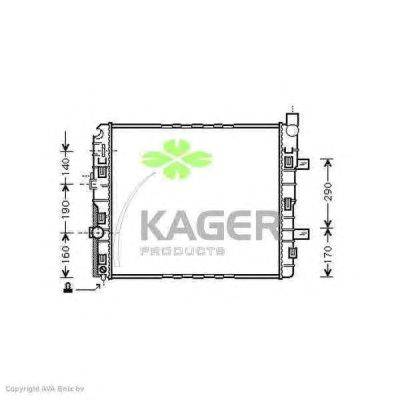 Радиатор, охлаждение двигателя KAGER 31-3465