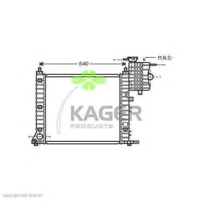 Радиатор, охлаждение двигателя KAGER 313490