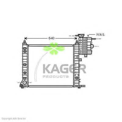 Радиатор, охлаждение двигателя KAGER 31-3491