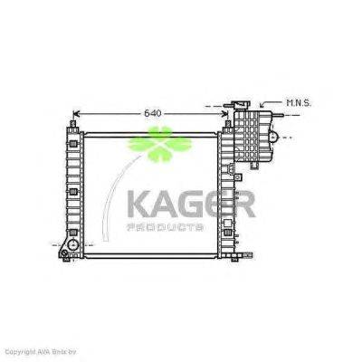 Радиатор, охлаждение двигателя KAGER 313492