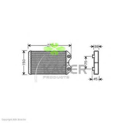 Теплообменник, отопление салона KAGER 320231
