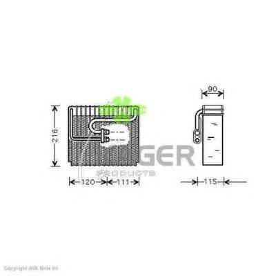 Испаритель, кондиционер KAGER 94-5712