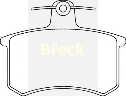 Комплект тормозных колодок, дисковый тормоз BRECK 20668 00
