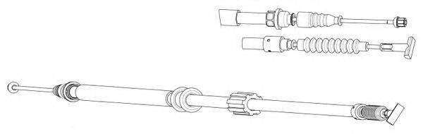 Трос, стояночная тормозная система KAWE FA02221