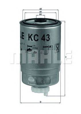 Топливный фильтр MAHLE ORIGINAL KC43