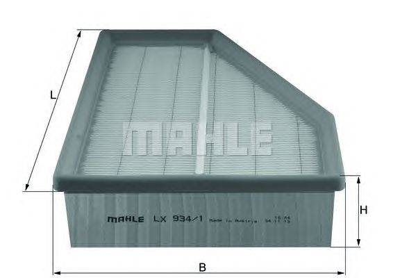Воздушный фильтр MAHLE ORIGINAL LX9341