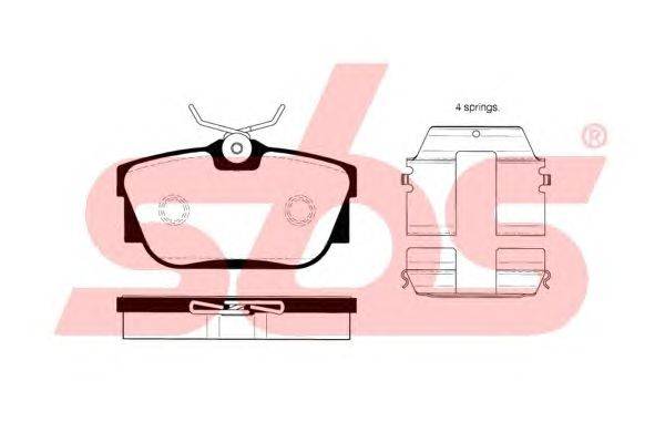 Комплект тормозных колодок, дисковый тормоз sbs 1501224752