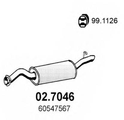 Глушитель выхлопных газов конечный ASSO 02.7046