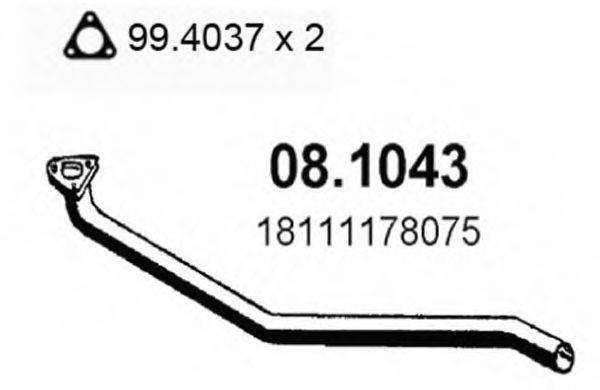 Труба выхлопного газа ASSO 08.1043