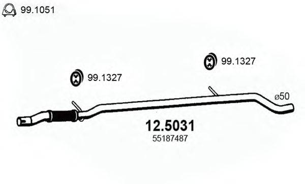 Труба выхлопного газа ASSO 12.5031