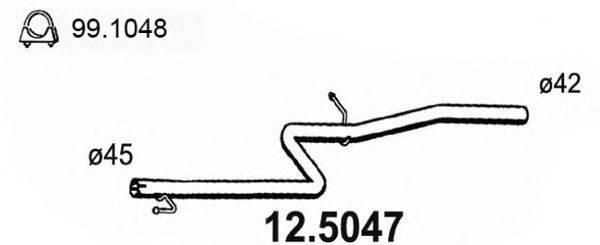 Труба выхлопного газа ASSO 12.5047