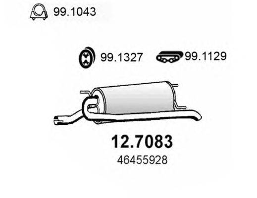 Глушитель выхлопных газов конечный ASSO 127083