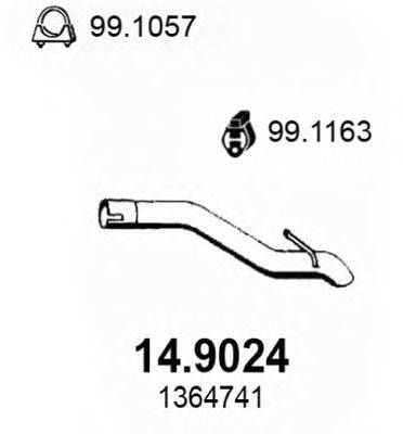 Труба выхлопного газа ASSO 14.9024