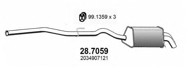 Глушитель выхлопных газов конечный ASSO 287059