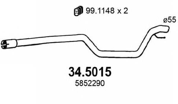 Труба выхлопного газа ASSO 34.5015